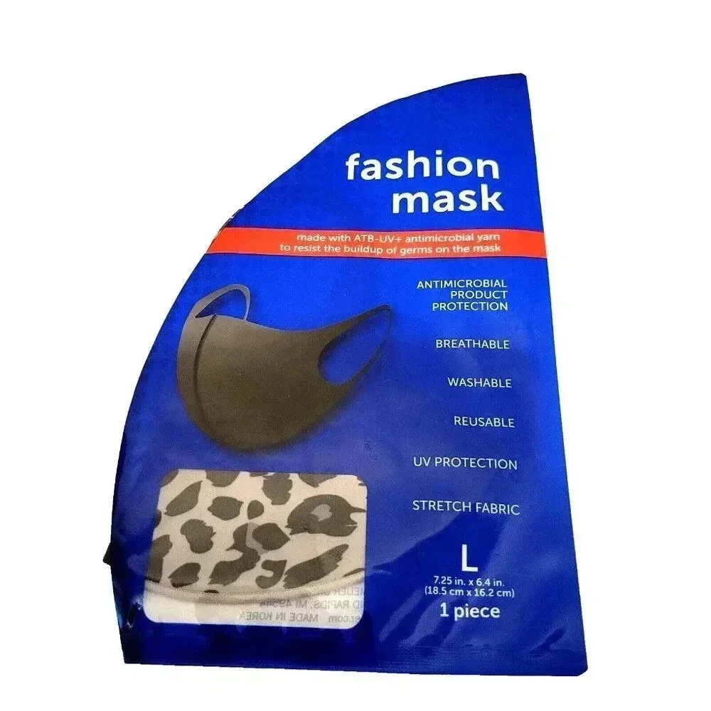 Meijer Face Mask Large Women's Washable Reusable UV Protection Cheetah